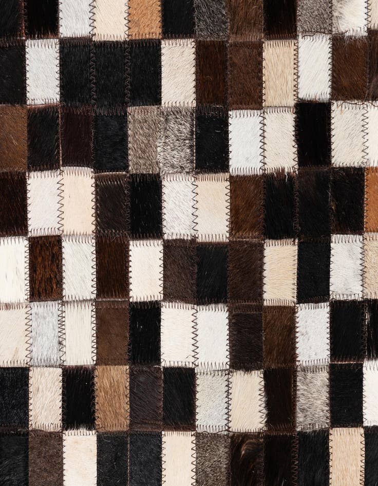 Detail image of  5' 1 x 8' Cowhide Leather Rug