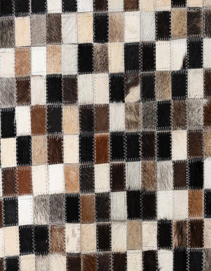 Detail image of  5' 1 x 8' Cowhide Leather Rug
