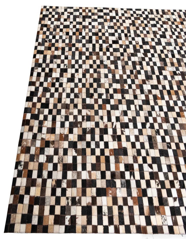 Detail image of  5' 1 x 8' 1 Cowhide Leather Rug