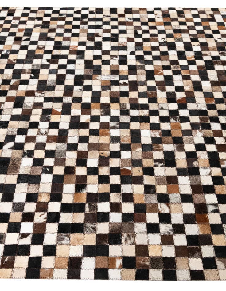 Detail image of  5' 1 x 8' 1 Cowhide Leather Rug