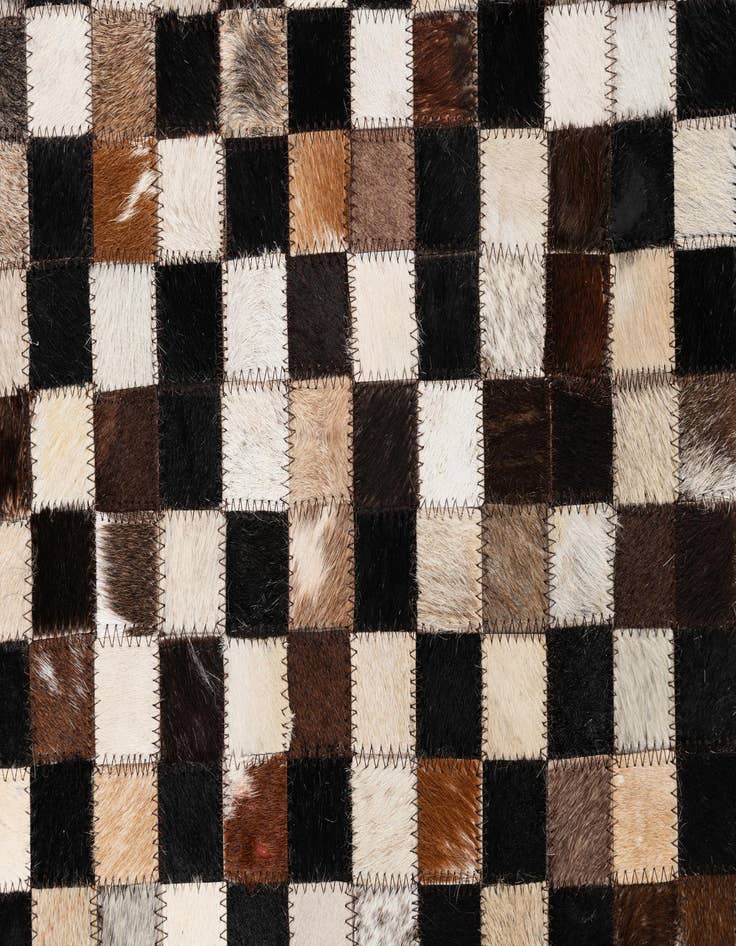 Detail image of  5' 1 x 8' 1 Cowhide Leather Rug