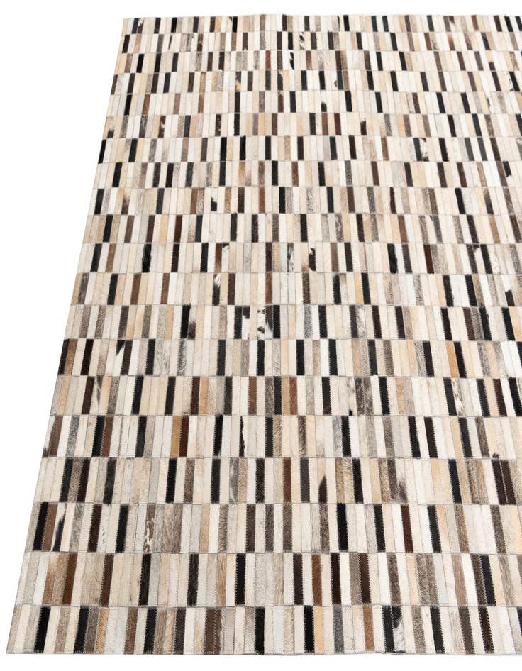 Detail image of  5' x 7' 10 Cowhide Leather Rug