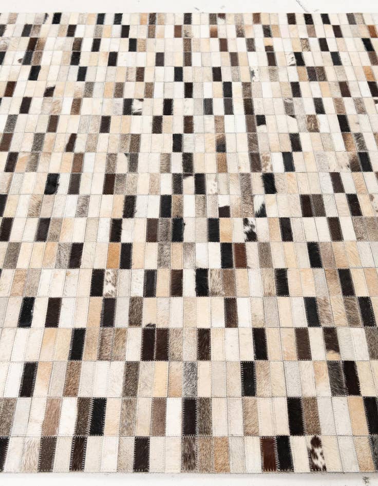 Detail image of  5' x 7' 10 Cowhide Leather Rug