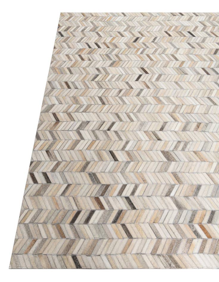 Detail image of  5' 1 x 8' Cowhide Leather Rug