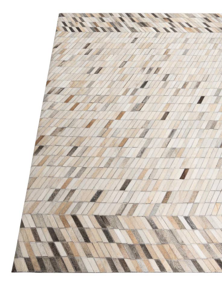 Detail image of  5' x 7' 10 Cowhide Leather Rug