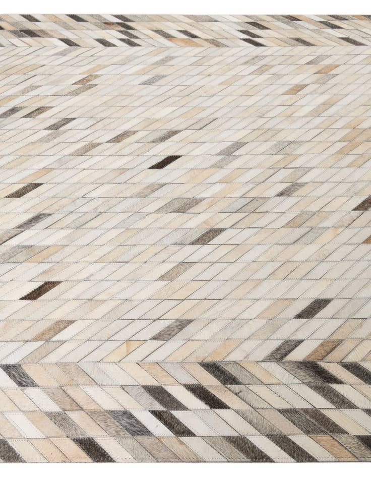 Detail image of  5' x 7' 10 Cowhide Leather Rug