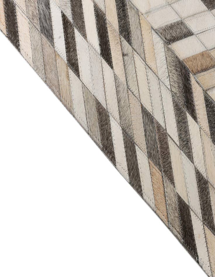 Detail image of  5' x 7' 10 Cowhide Leather Rug