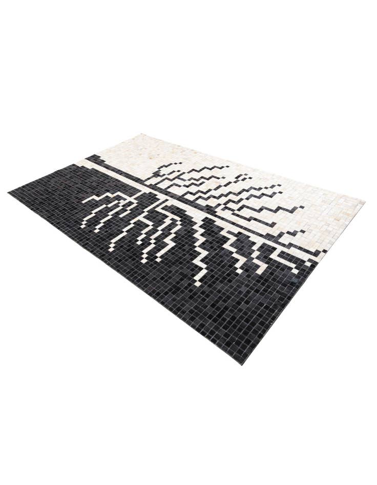 Detail image of  5' 2 x 8' 2 Cowhide Leather Rug