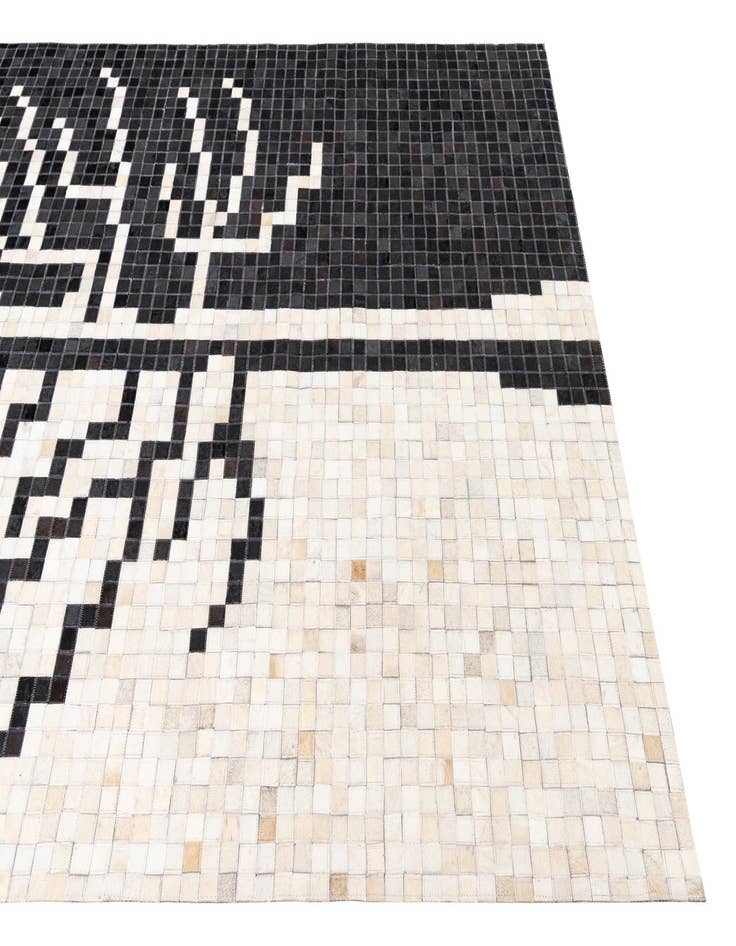 Detail image of  5' 2 x 8' 2 Cowhide Leather Rug