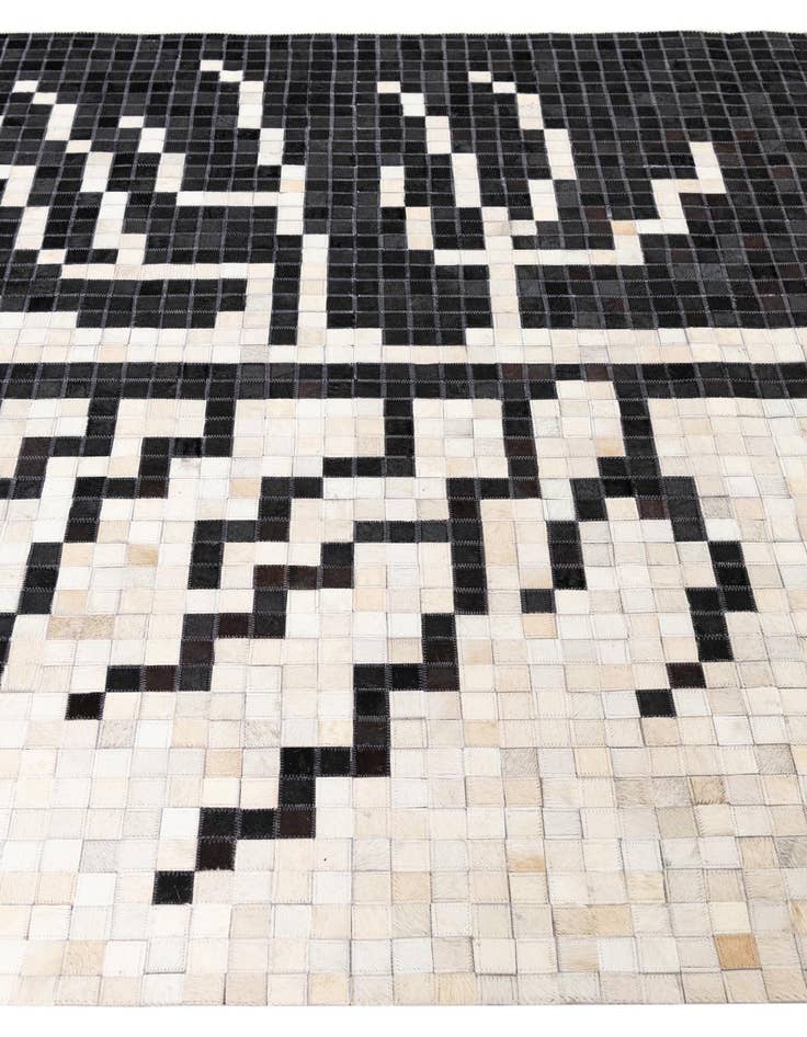 Detail image of  5' 2 x 8' 2 Cowhide Leather Rug