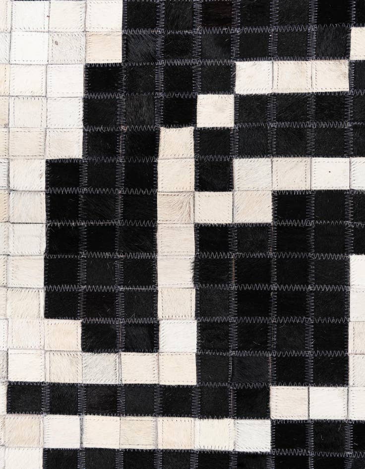 Detail image of  5' 2 x 8' 2 Cowhide Leather Rug
