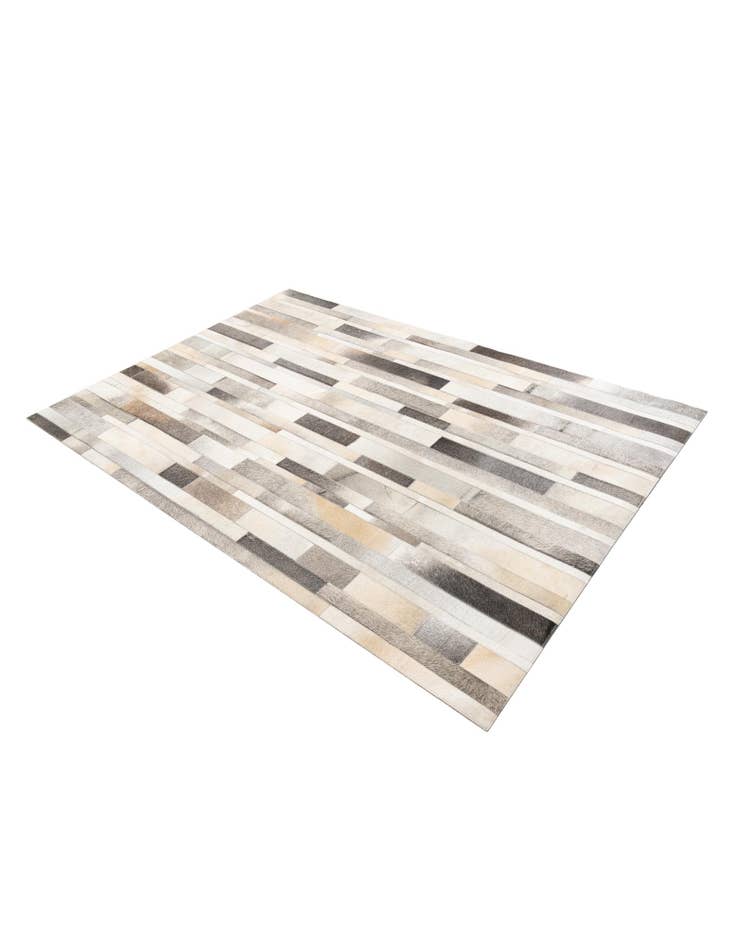 Detail image of  5' 6 x 7' 7 Cowhide Leather Rug