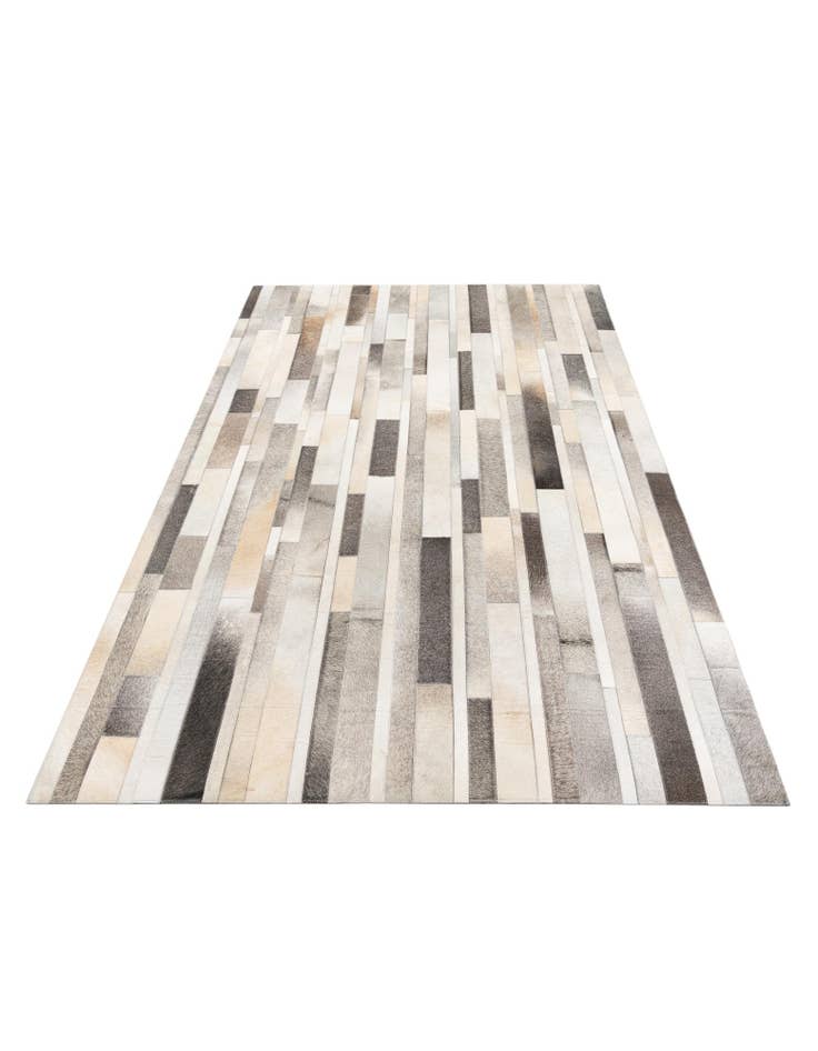 Detail image of  5' 6 x 7' 7 Cowhide Leather Rug