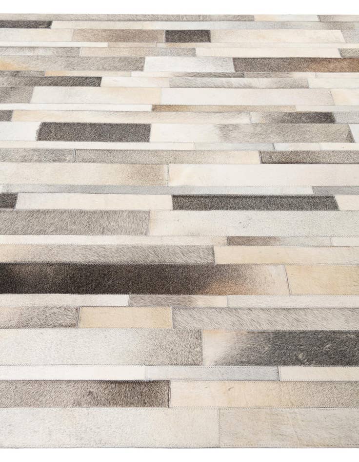 Detail image of  5' 6 x 7' 7 Cowhide Leather Rug