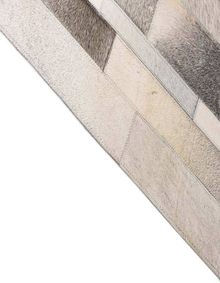 Detail image of  5' 6 x 7' 7 Cowhide Leather Rug