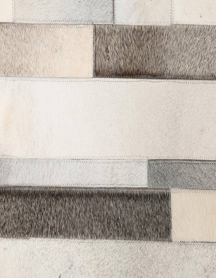 Detail image of  5' 6 x 7' 7 Cowhide Leather Rug