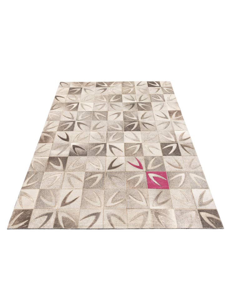 Detail image of  4' 6 x 6' Cowhide Leather Rug