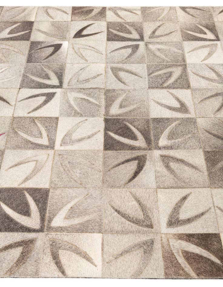 Detail image of  4' 6 x 6' Cowhide Leather Rug