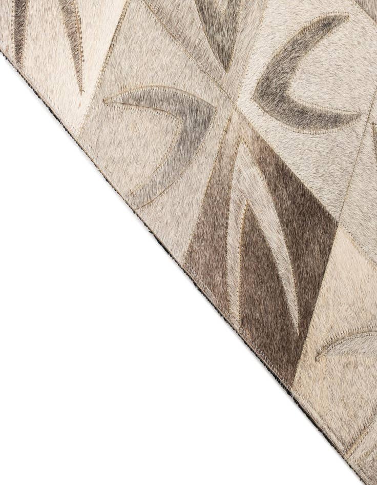 Detail image of  4' 6 x 6' Cowhide Leather Rug
