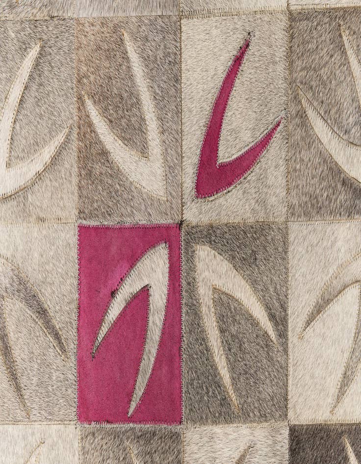 Detail image of  4' 6 x 6' Cowhide Leather Rug