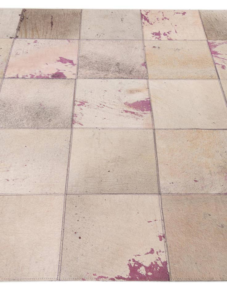 Detail image of  4' 10 x 7' 9 Cowhide Leather Rug