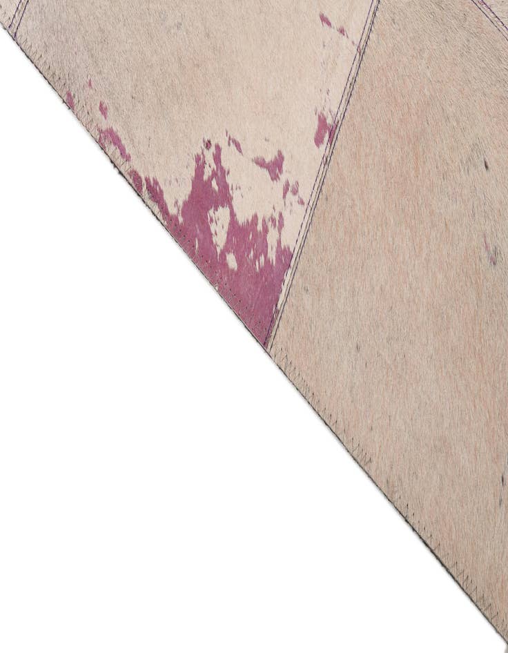 Detail image of  4' 10 x 7' 9 Cowhide Leather Rug