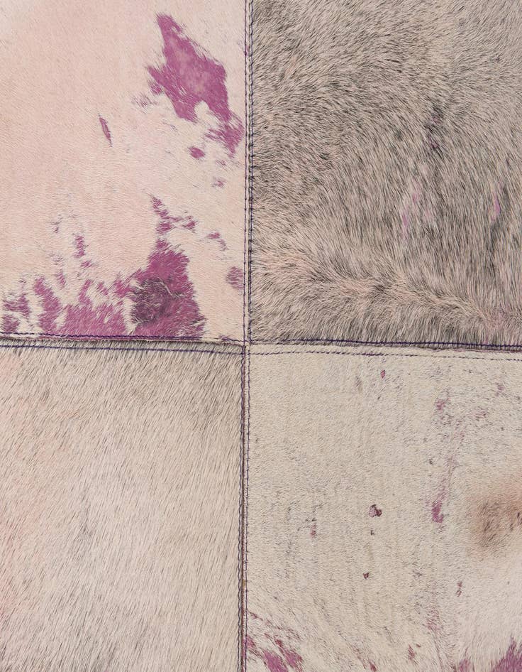 Detail image of  4' 10 x 7' 9 Cowhide Leather Rug
