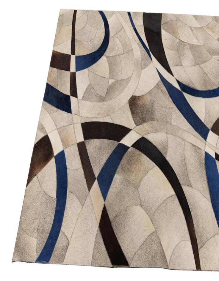 Detail image of  5' x 7' 2 Cowhide Leather Rug