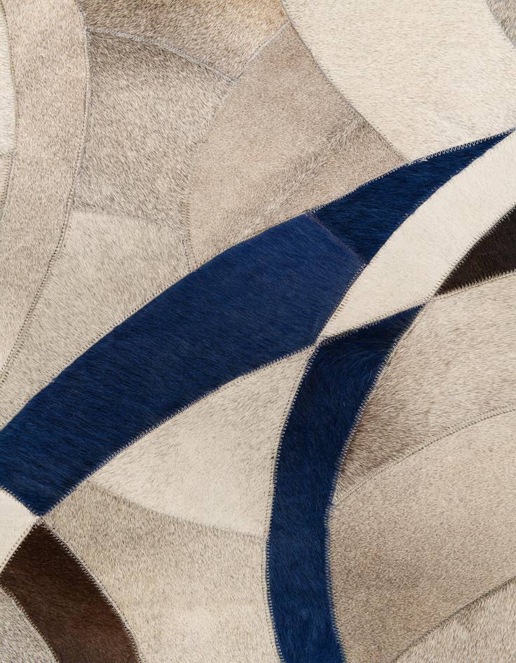 Detail image of  5' x 7' 2 Cowhide Leather Rug
