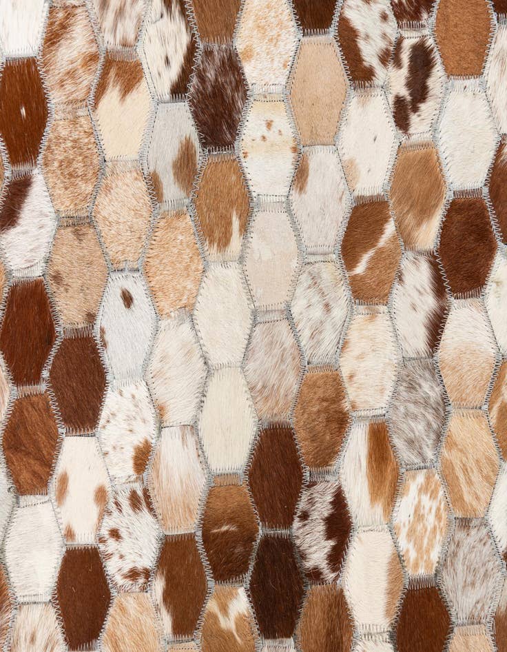 Detail image of  5' x 8' Cowhide Leather Rug