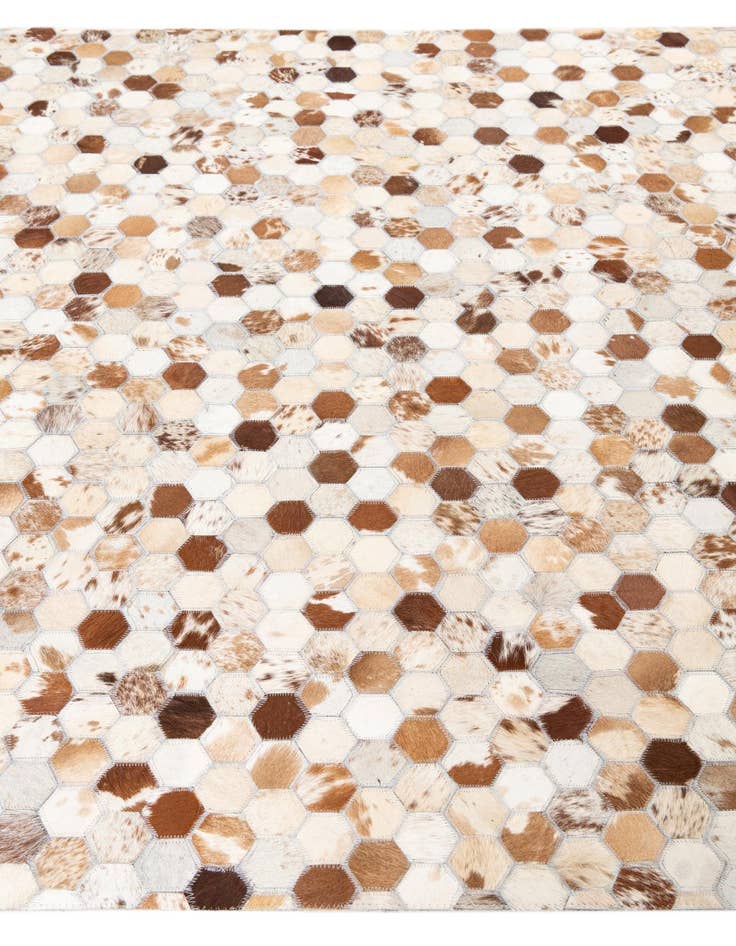 Detail image of  5' 1 x 8' Cowhide Leather Rug