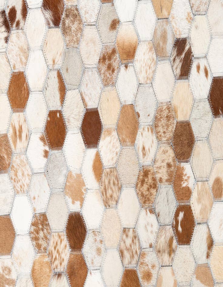Detail image of  5' 1 x 8' Cowhide Leather Rug