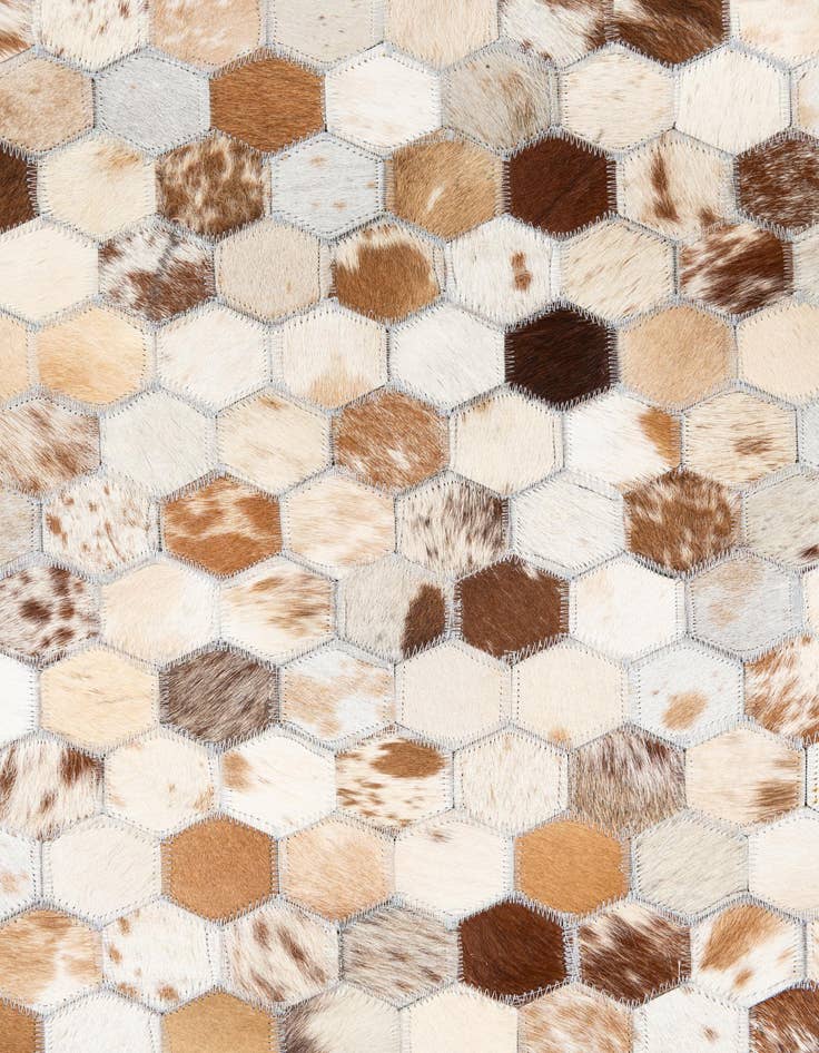 Detail image of  5' 1 x 8' Cowhide Leather Rug
