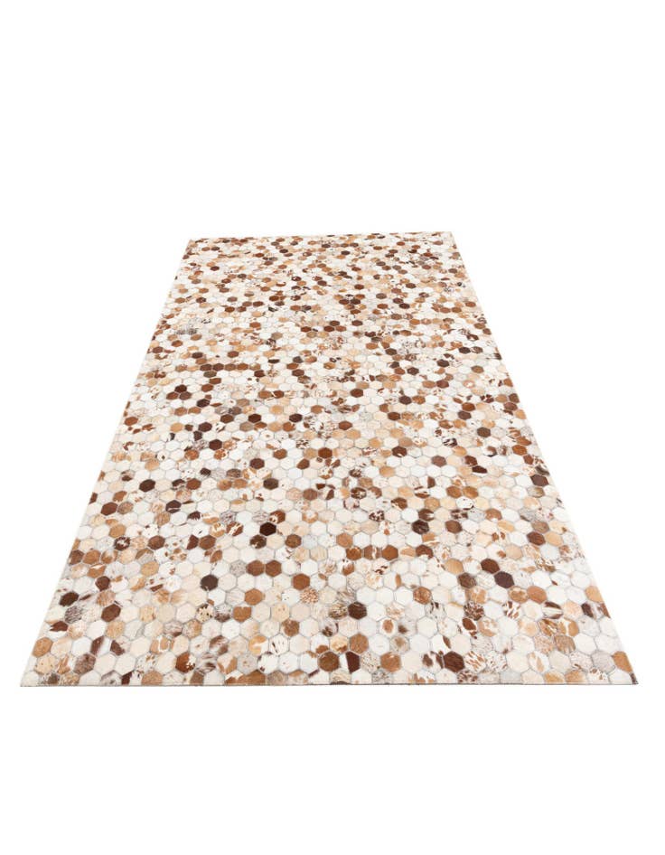 Detail image of  5' 2 x 8' 1 Cowhide Leather Rug