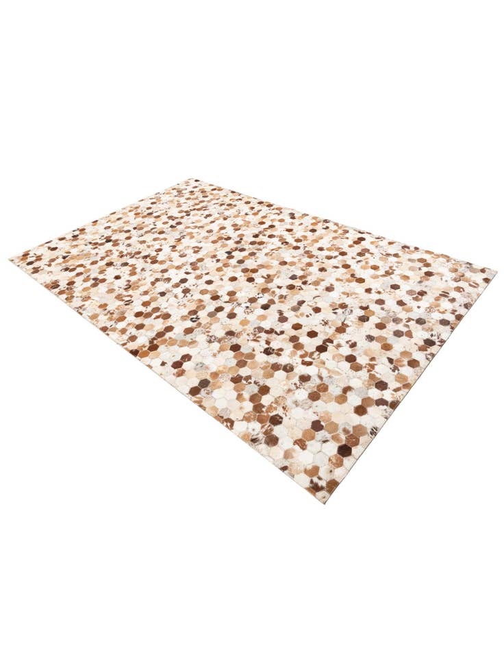 Detail image of  5' 2 x 8' 1 Cowhide Leather Rug