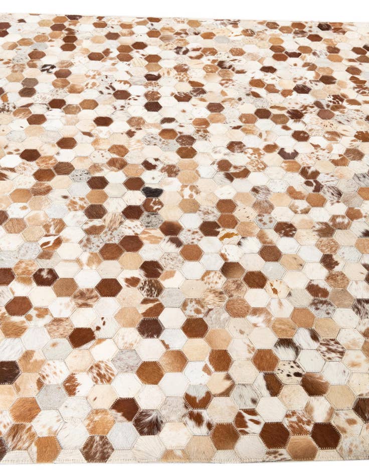 Detail image of  5' 2 x 8' 1 Cowhide Leather Rug