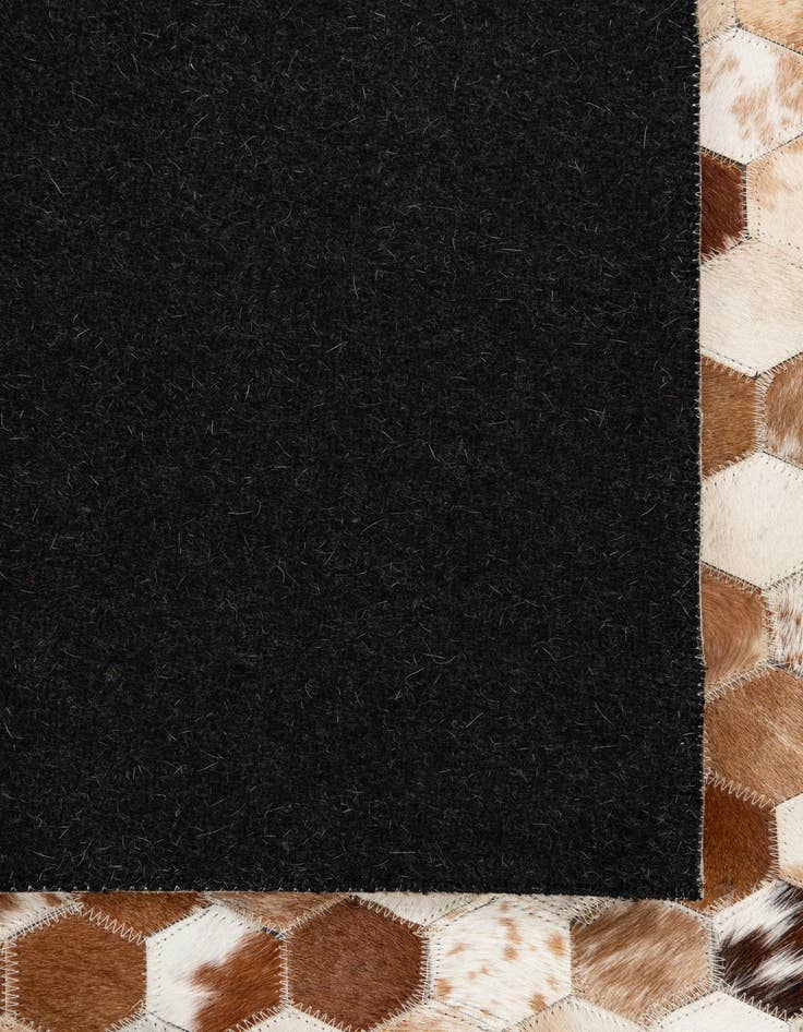Detail image of  5' 2 x 8' 1 Cowhide Leather Rug