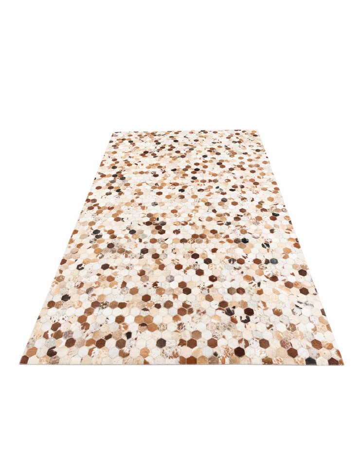 Detail image of  5' 1 x 8' Cowhide Leather Rug