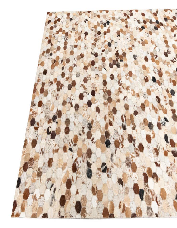 Detail image of  5' 1 x 8' Cowhide Leather Rug