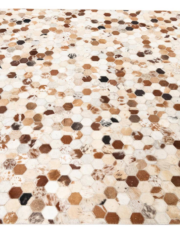 Detail image of  5' 1 x 8' Cowhide Leather Rug