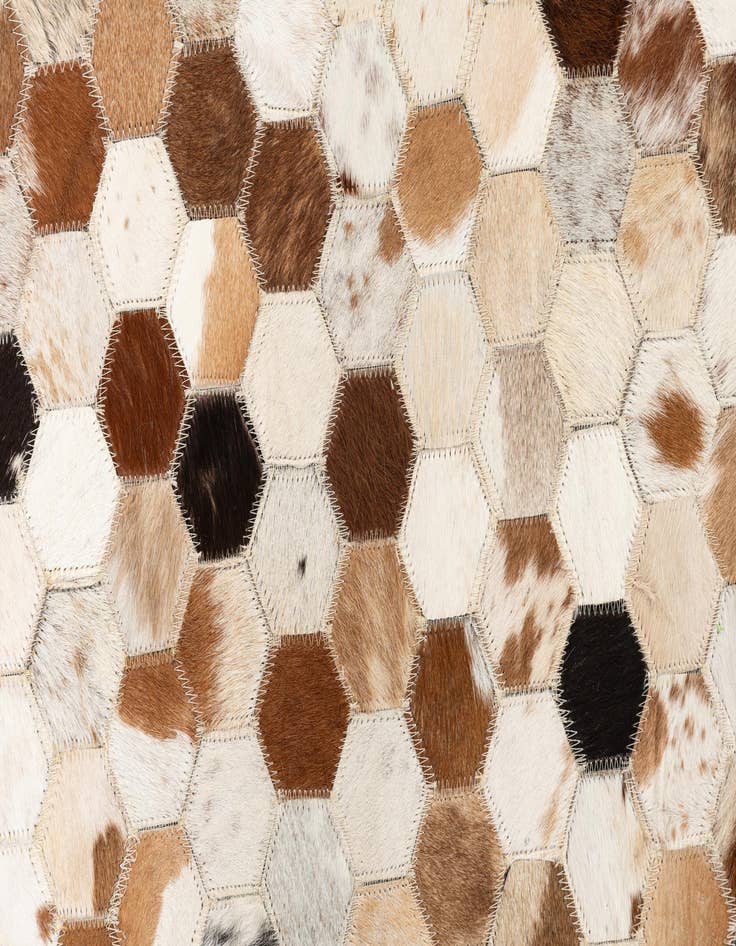 Detail image of  5' 1 x 8' Cowhide Leather Rug