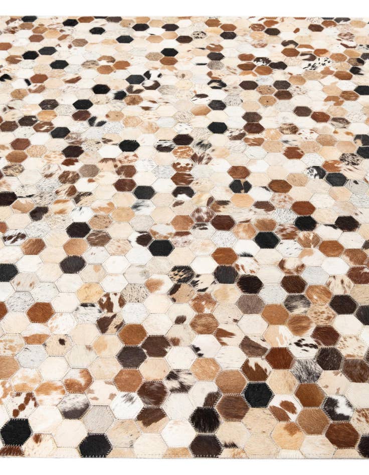 Detail image of  5' 1 x 8' Cowhide Leather Rug