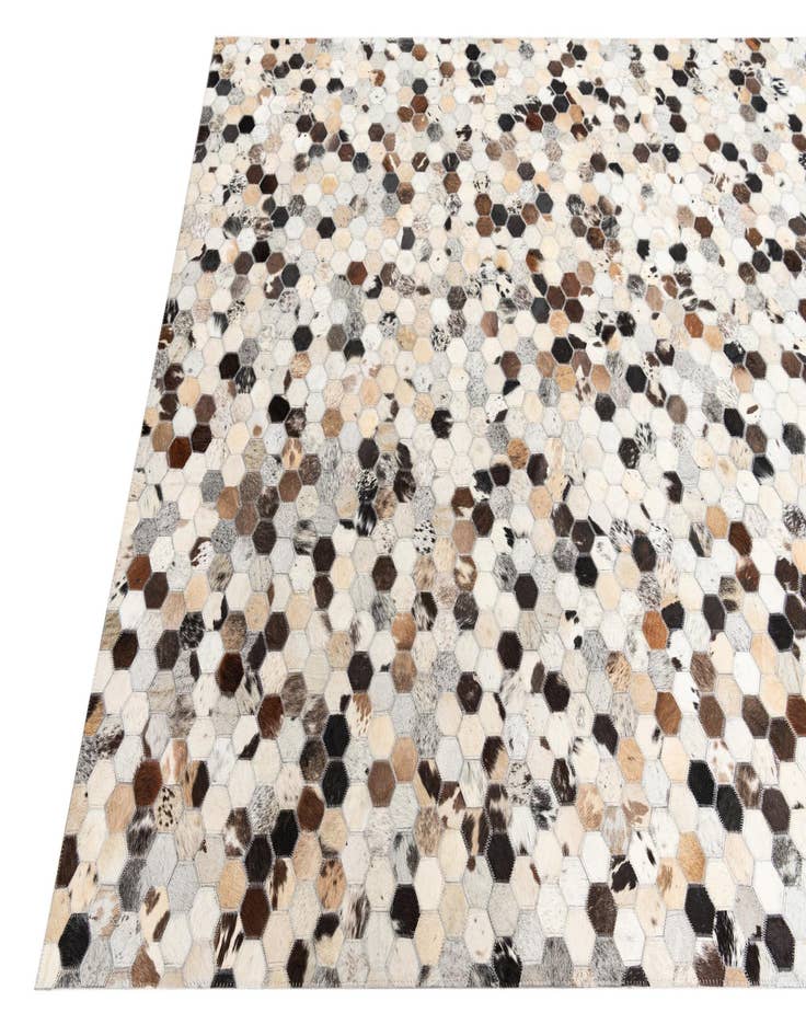 Detail image of  5' 2 x 8' Cowhide Leather Rug