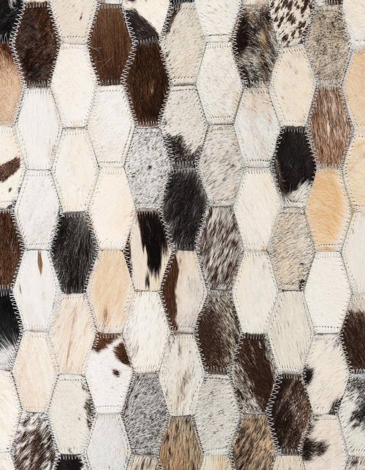 Detail image of  5' 2 x 8' Cowhide Leather Rug