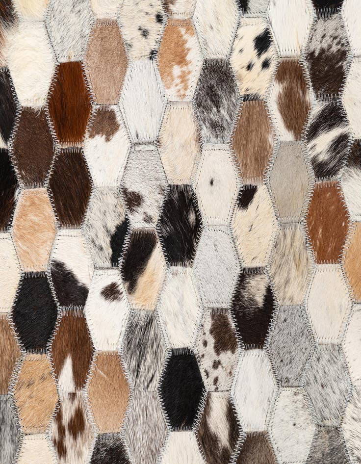 Detail image of  5' 2 x 8' Cowhide Leather Rug