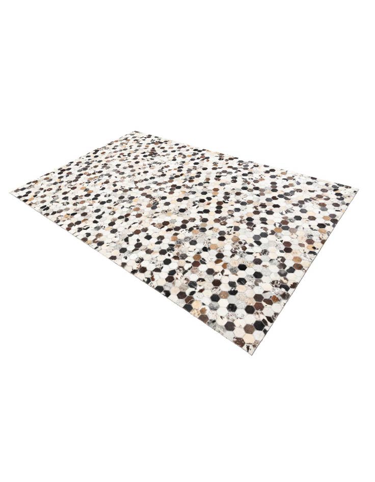 Detail image of  5' 1 x 8' 1 Cowhide Leather Rug