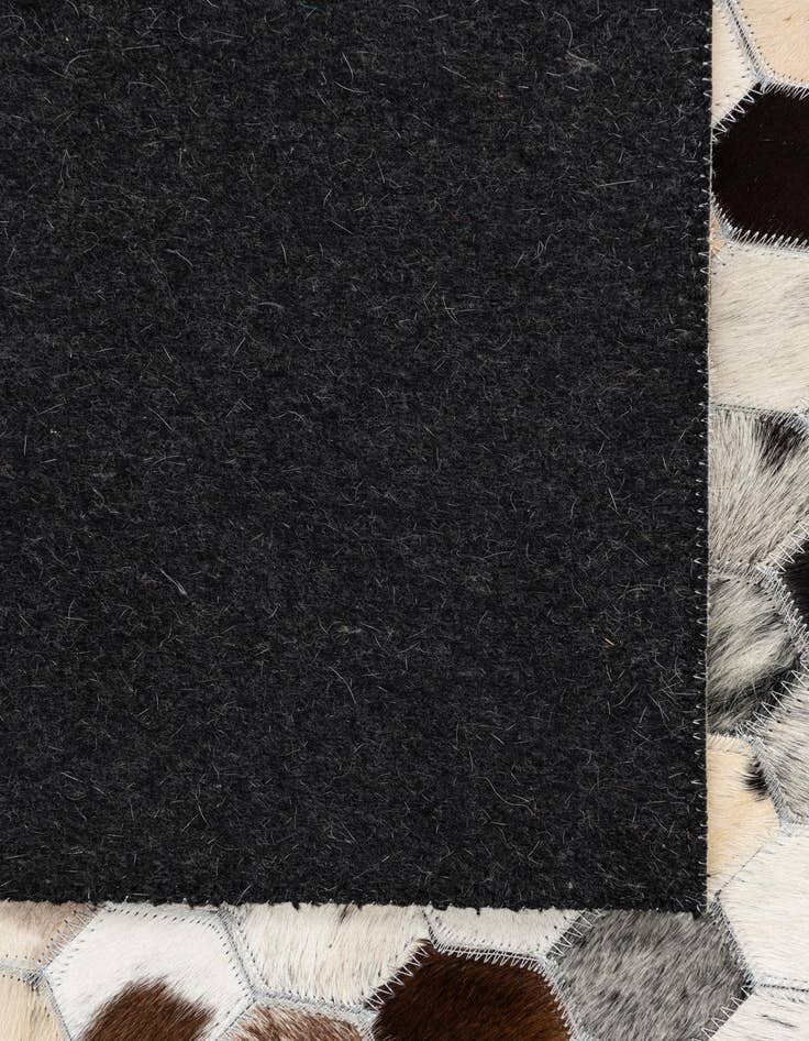 Detail image of  5' 1 x 8' 1 Cowhide Leather Rug