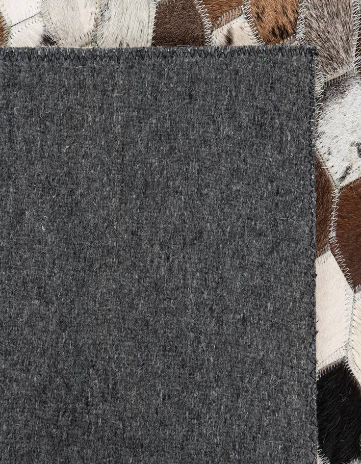 Detail image of  5' 1 x 7' 10 Cowhide Leather Rug