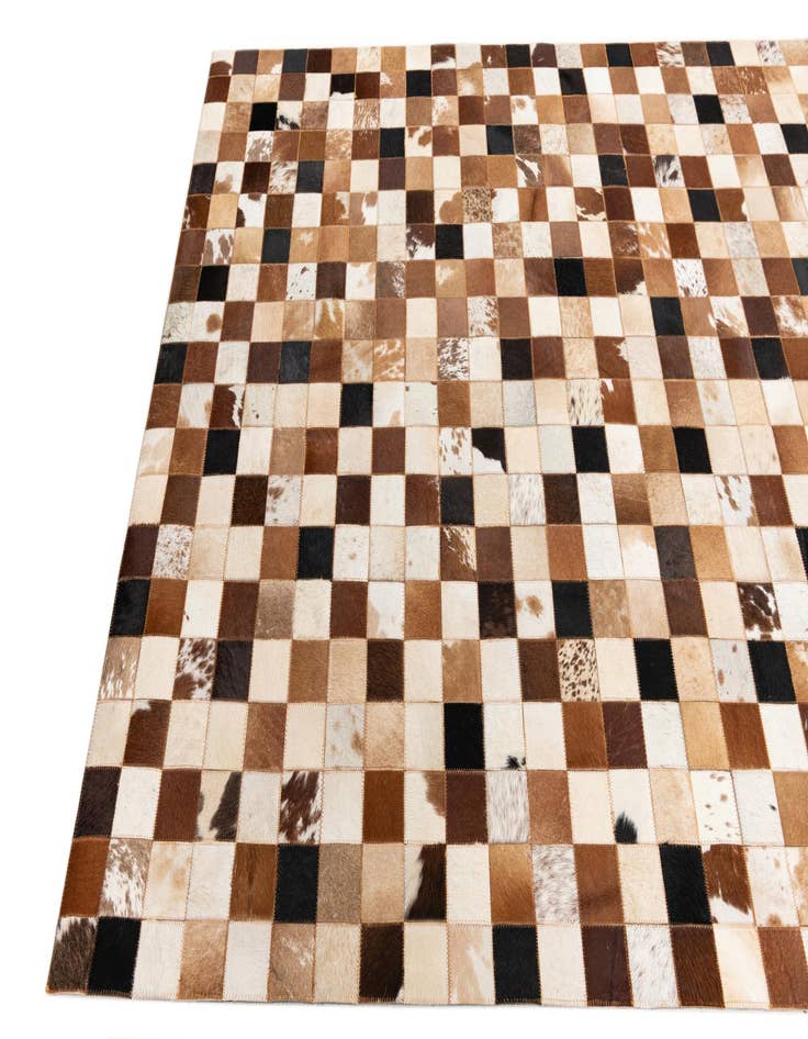 Detail image of  5' 1 x 8' Cowhide Leather Rug