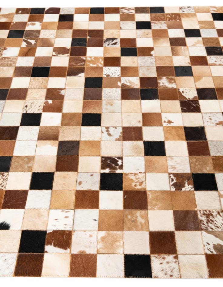 Detail image of  5' 1 x 8' Cowhide Leather Rug